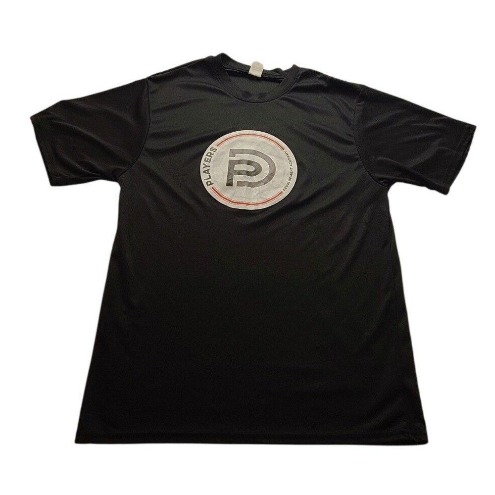 C2 Sport Mens Black Players Development Academy PDA Soccer Training T-Shirt M